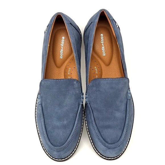 Easy Spirit Jaylin Blue Leather Slip-On Comfort Loafers Shoes Women’s Size 11W - Picture 10 of 12